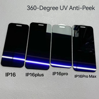 Protecteur d'écran de haute qualité pour iPhone 11 12 13 14 15 16 Pro Max Matte Plating Privacy Plus Film de verre trempé avec 9h