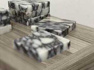 Posavasos de mármol Calacatta Viola hecho a mano, vajilla de mármol elegante, accesorios, posavasos modernos para el hogar - Product Image 4