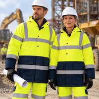 Veste de travail réfléchissante haute visibilité avec logo personnalisé, pour les travaux de construction, les ingénieurs électriques, imperméable, vêtements de travail d'hiver