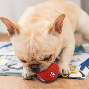 Christmas cepet noel şenlikli Pet Bite dayanıklı lateks oyuncak sevimli kartopu noel ağacı köpek interaktif gıcırtılı oyuncak - Product Image 3