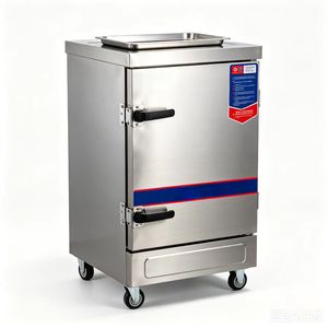 Cuisinière à riz professionnelle commerciale à 4 plateaux, double alimentation (gaz/électrique), en acier inoxydable <span class=keywords><strong>de</strong></span> qualité alimentaire, avec contrôle <span class=keywords><strong>de</strong></span> la température - Product Image 4