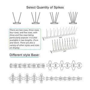 Piques anti-oiseaux en plastique pour le contrôle des pigeons et la dissuasion des volailles - Product Image 5