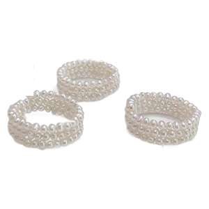 Anillo de Perlas de Agua Dulce Naturales Multicapa Hecho a Mano, Accesorio Versátil con Cuentas de 2-3 mm para Mujer - Product Image 5