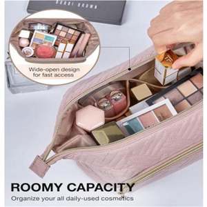 Sac à maquillage LILALILA 2023 en PVC tendance, grande capacité, résistant à l'usure, imperméable, fermeture éclair lisse pour femmes - Product Image 2