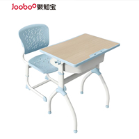 Bureau et chaise individuels réglables pour étudiant avec tablette d'écriture – Ensemble de mobilier scolaire écologique et durable