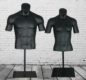 블랙 플라스틱 반 몸 근육질 보디 빌더 스포츠 의류 남성 여성 마네킹 몸통 스탠드 - Product Image 6