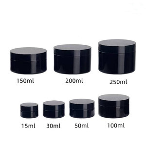 <span class=keywords><strong>Bocaux</strong></span> en plastique PET noir de qualité alimentaire à large ouverture avec couvercles assortis pour <span class=keywords><strong>le</strong></span> stockage de crèmes pour <span class=keywords><strong>le</strong></span> visage, shampoings et soins de la peau (vente en gros) - Product Image 4
