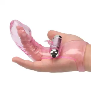 Productos para adultos Masaje de punto G Clítoris Estimular La Manga del dedo Vibrador para mujeres Orgasmo lésbico Masturbador femenino