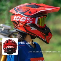Nouveau casque de moto tout-terrain ABS avec lunettes de motocross et visière miroir dorée, homologué DOT pour adultes et jeunes, course cross-country