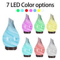 Diffuseur d'huiles essentielles à brume fraîche, humidificateur portable en verre avec une capacité de 150 ml et 7 couleurs LED pour la maison, l'hôtel et le bureau