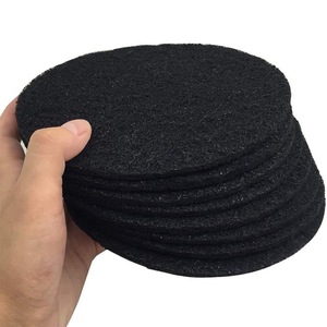 Filtre en coton au charbon actif Hm, diamètre 17 cm, matériau filtrant désodorisant pour poubelle de cuisine, noir - Product Image 1