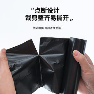 Bolsas de Basura Negras de Plástico Xitianlong, 5 Rollos, Diseño Perforado Reforzado para Uso en Cocina y Baño - Product Image 4