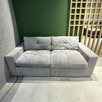 Integriertes Schaumstoff-Rückenkissen, komprimiertes Sofa, modular, L-Form, vakuumverpackt, Gitter-Steppung, Wohnzimmermöbel, OEM