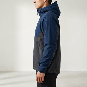 Chaqueta Impermeable con Capucha y Bloques de Color para Mujer, Chaqueta Deportiva Unisex con Cremallera Completa para Otoño - Product Image 6