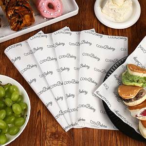 Custom Eco-Friendly Disposable Biodegradable Recyclable Waterproof PE Coated Food Grade <b>Greaseproof</b> <b>Paper</b> Burger Sandwich Cake - Product Image 4