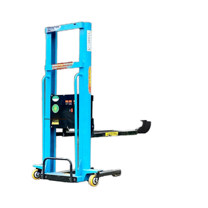 Apilador de autocarga de 1,1 t y 1 tonelada, carretilla elevadora portátil semieléctrica portátil para caminar, carretilla elevadora portátil de carga de paleta Manual - Product Image 4