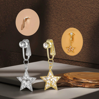 Mode bijoux de corps étoile nombril anneau faux ventre Piercing pour les femmes Non Piercing Sexy nombril bijoux