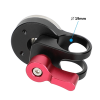Pince pivotante en aluminium 6061 T6 usinée par CNC, 15 mm, 20 mm, 25 mm, 30 mm, pince pour tige avec bouton de verrouillage