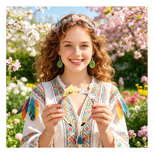 Kit de création de bandeaux pour cheveux personnalisés pour filles, avec ailes de sirène, couronne, pierres précieuses et fleurs, pour récompense créative en classe, ensemble de cadeaux pour fêtes et paquet cadeau - Product Image 4
