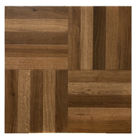 Carrelage en porcelaine imitation bois de style antique 800x800 mm - Motif décoratif, revêtement de sol résistant à l'usure et antidérapant pour salon/chambre