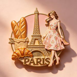 Souvenir Magnetico 3D in Lega di Zinco di Parigi, Direttamente dalla Fabbrica, Regalo Commemorativo di Luoghi Panoramici Francesi - Product Image 5