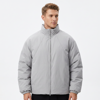 Blouson Bomber en Toile pour Homme - Imperméable, Coupe-Vent, Col Montant, Vêtement d'Hiver Décontracté avec Logo Frontal
