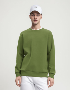 Sweat-shirt unisexe en coton tricoté à col rond, coupe classique, en molleton doux, personnalisable avec logo, décontracté et basique pour l'automne - Product Image 1