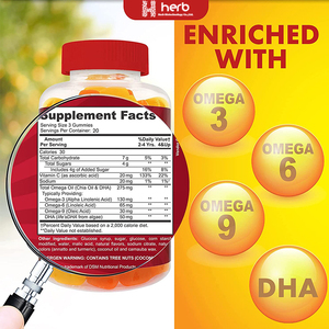 Usine OEM/ODM : Gommes Omega Puissantes pour le Cerveau, Huile de Poisson Omega 369+DHA, Soutien Immunitaire, Vitamines – Déconseillé aux Nouveaux-nés, Enfants et Adolescents - Product Image 3