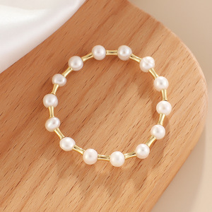 Pulseras de Perlas y Oro Separadas Hechas a Mano de Alta Calidad de Cristal 2025 para Mujer - Product Image 4