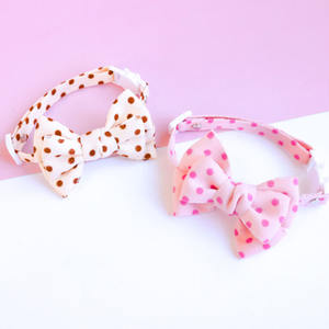 Dot Bowknot <span class=keywords><strong>Adorable</strong></span> ajustable cálido mascota perro gato Collar - Product Image 4
