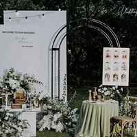 Nuevos Accesorios para Bodas, Arco de Truss, Adornos para Fondo de Escenario, Pilares Cuadrados Curvos, Decoración de Puerta Arqueada, Soporte para Flores