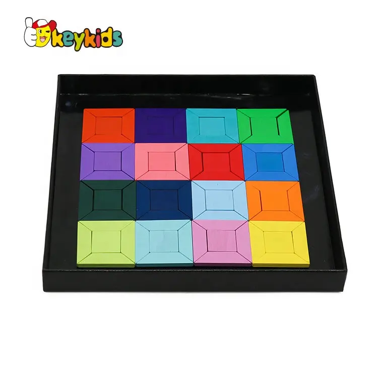 2024 Hot Selling Gekleurde Houten Vormige Legpuzzels Voor Kinderen W14a255