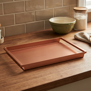 B.S INTERNATIONAL Bandeja Rectangular de Madera Pura Moderna, Ecológica y Hecha a Mano de Alta Calidad, Grabada, Multifuncional y Pulida - Product Image 1