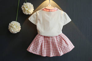 Vêtements d'été pour enfants, jupes et hauts, ensemble de tenue pour filles, fabriqué en Chine - Product Image 3
