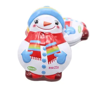 Offre Spéciale noël bonhomme de neige personnage de dessin animé en forme de bonbons sucre cadeaux dongguan boîte en fer blanc boîte personnalisée