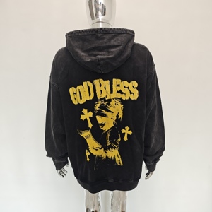 Chất Lượng Cao Người Đàn Ông Của Hoodies Áo Nỉ Unisex Quá Khổ Áo Thun Hoodies Biểu Tượng Tùy Chỉnh Trống Nặng Người Đàn Ông Tùy Chỉnh Bông Áo - Product Image 5