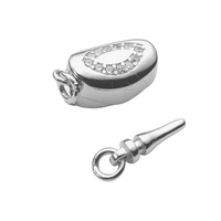 Fermoirs OT en argent sterling 925 pour la fabrication de bijoux, fermoirs de collier de perles DIY, fermoirs de 6 mm, breloques de sac, fermoirs de bracelet cœur 18 carats