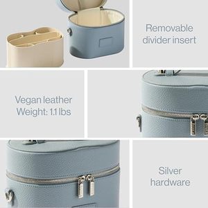 Custom Logo Large Capacity Toiletry Storage Bag Pu Leather Zipper Closure Portable Cosmetic <b>Makeup</b> Vanity <b>Case</b> Travel Women - Product Image 3