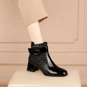 Stivaletti da <span class=keywords><strong>Donna</strong></span> con <span class=keywords><strong>Tacco</strong></span> Alto 2026, Stile Coreano, Punta Tonda, <span class=keywords><strong>Scarpe</strong></span> Invernali alla Moda - Product Image 6