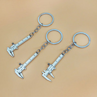 Mini porte-clés mousqueton en alliage de zinc, pendentif outil de mesure vintage créatif et tendance, en forme de jauge vernier miniature, pour breloque de sac