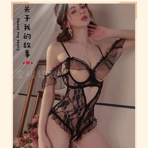 Golden Shuttle Woven <b>Sexy</b> Bodysuit Push Up Underwire Women Lingerie Halter Top Two Way Wear Sweet Innocent Style - Product Image 5