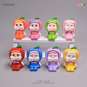 <span class=keywords><strong>Moda</strong></span> in miniatura colorata piangendo Baby Doll 3d Mini figurina ragazza ciondolo coniglio per bambini porta fortuna giocattolo - Product Image 2