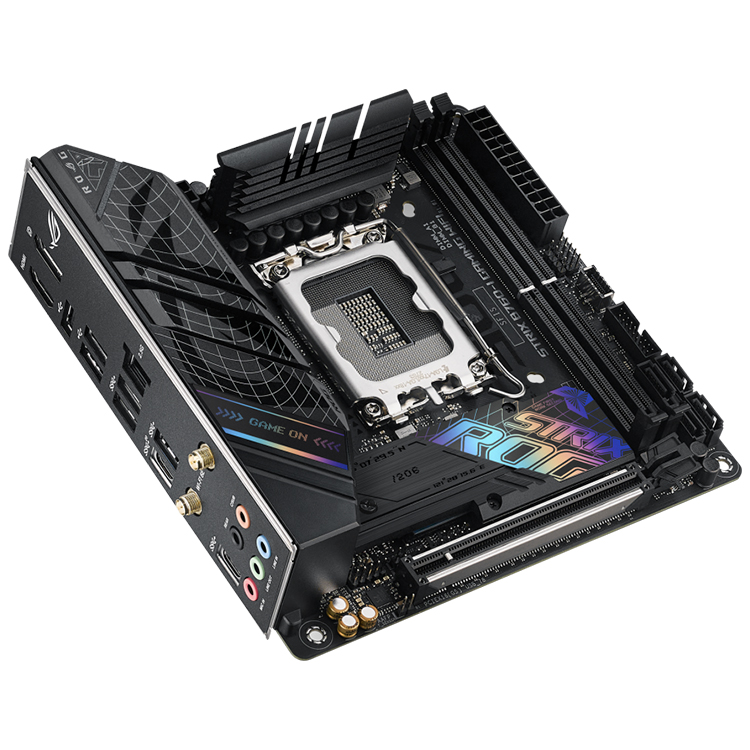ASUS ROG STRIX B760-I GAMING WIFI マザーボード、4つのSATA 6Gb/s