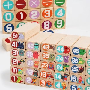<span class=keywords><strong>Jeu</strong></span> de <span class=keywords><strong>tour</strong></span> de culbutage de mathématiques <span class=keywords><strong>en</strong></span> bois avec blocs numériques et cartes de soustraction d'addition, jouet d'empilage - Product Image 4