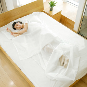 FaSoLa Travel Disposable Breathable Fitted Sheet White 1.5m Hotel Mattress Protector Non-woven Full Coverage - Product Image 1
