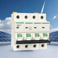 Mini Interruptor Automático para Sistema Solar Fotovoltaico 1P DC 32A 63A Material PA66 500Vdc 1000V Voltaje Nominal Protección LSI 6kA Riel