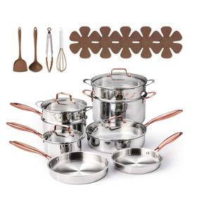 Set di Pentole da Cucina 2026, Set di Pentole Antiaderenti in Acciaio Inox Tri-Ply, Set di Pentole e Padelle - Product Image 2