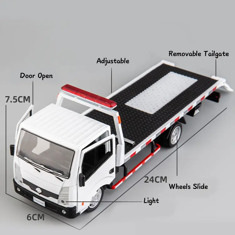 Factory Wholesale Diecast 1:32 Scale Alloy Model Trailer Truck Toy for Children