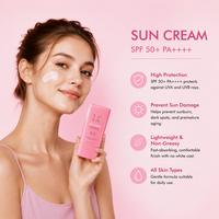 Crème solaire Lance Private Label, protection large spectre UVA/UVB, SPF 50+, PA++++, légère et non grasse, pour tous types de peaux