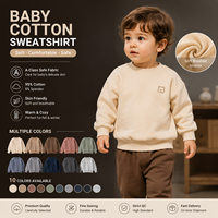 Baby-Baumwoll-Sweatshirt Kinderpullover Weicher Rundhalsausschnitt Kleinkind-Pullover A-Klasse Sicherer Stoff OEM ODM Fabrik Großhandel